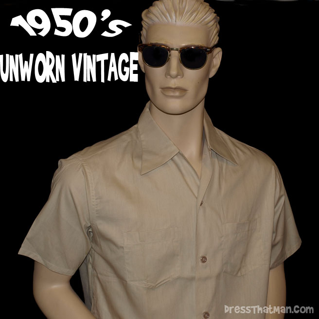 mens vintage 1950s LOOP shirt UNWORN M | DressThatMan
