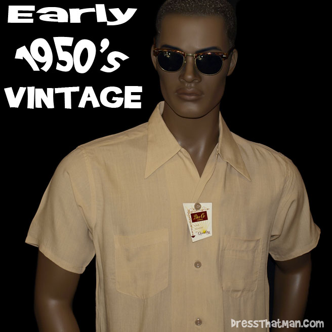 50’s mens vintage DEADSTOCK shirt M | DressThatMan