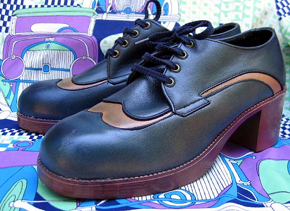 men's 70's disco platform shoes