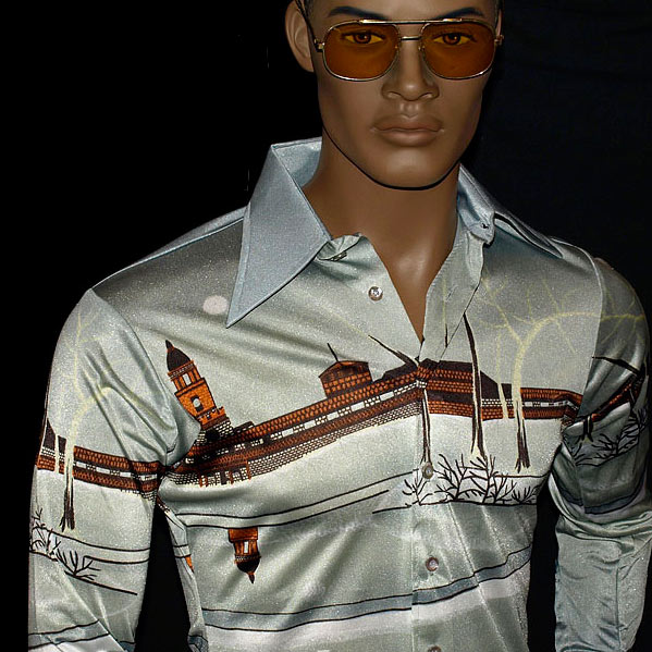 butterfly collar 70s shirt