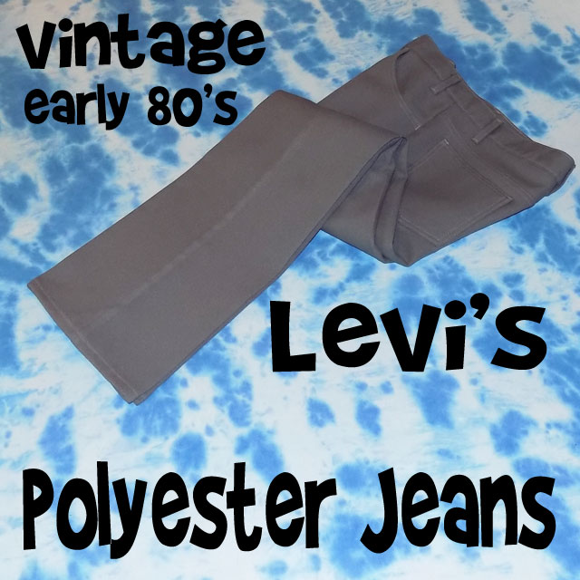 Mens early 80's VINTAGE gray Levi's polyester PANTS ×30 | DressThatMan