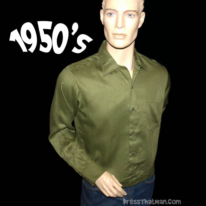 mens 50’s DEADSTOCK vintage shirt jac M | DressThatMan