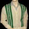 50's mens vintage RETRO cardigan S - Image 2