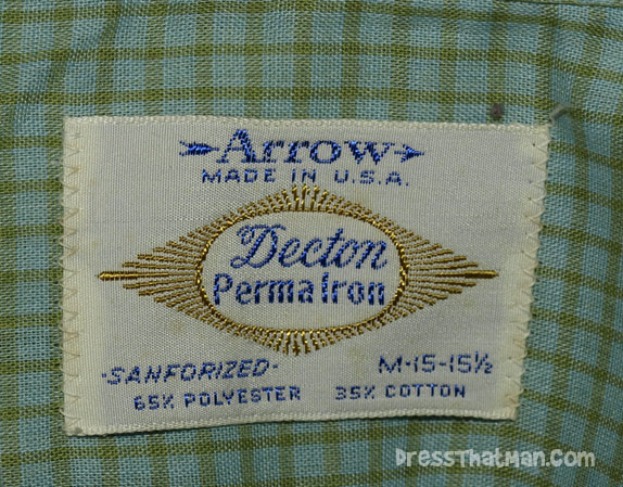 50s vintage shirt label