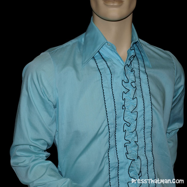 70s Mens vintage tux shirt 14 -32 | DressThatMan