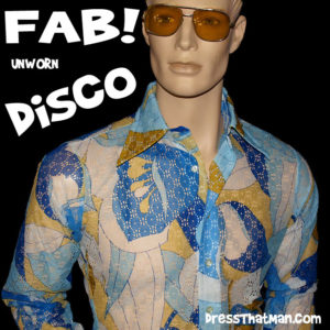 mens lace disco shirt