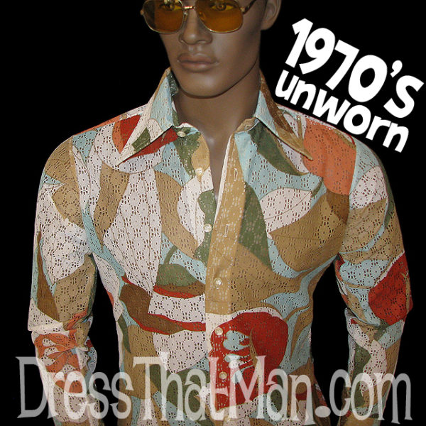 mens retro 70's shirts