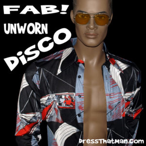 Mens 1970s unworn disco shirt