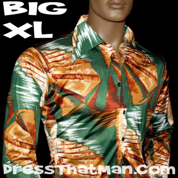 mens white disco shirt