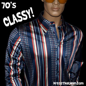 70s mens disco shirt vintage