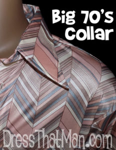 Big collar 70s shirt mens
