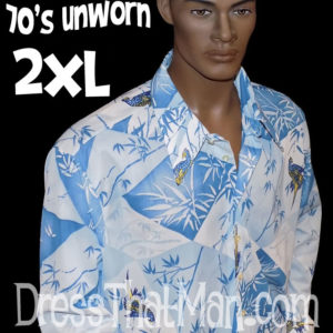 vintage mens disco shirt 2xl