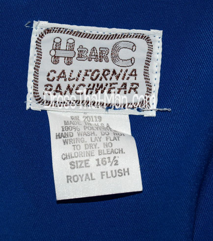 Vintage HbarC Royal Flush western shirt L UNWORN | DressThatMan