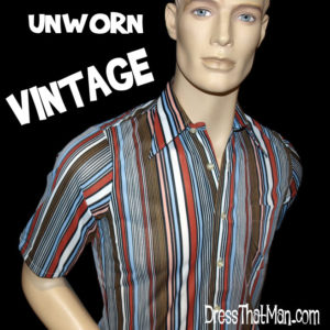 Retro vintage big collar mens shirt
