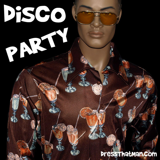 Vintage 70s Billiards Pool Disco Shirt Mens L Fitted Poly Hutspah