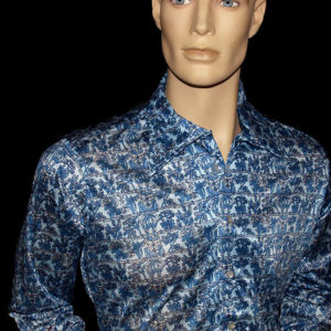 70s blue mens shirt
