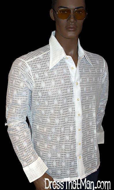 70s lace white shirts