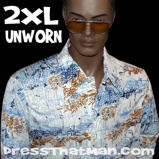 2XL mens 70s shirts unworn VINTAGE | DressThatMan