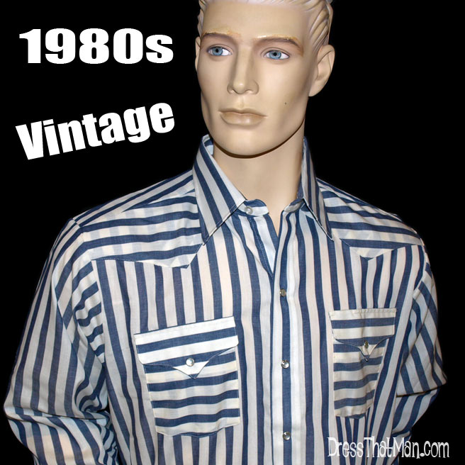 Made in USA vintage western snap shirt mens L | DressThatMan