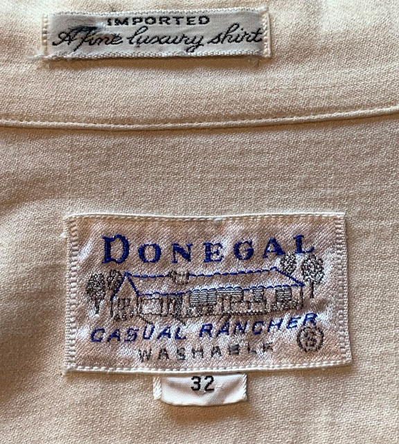50s Donegal Gaberdine mens shirt S | DressThatMan
