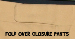 fold over pant closure