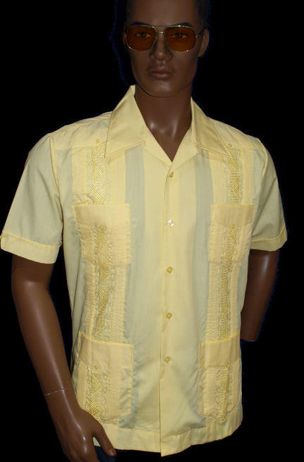 yellow mens vintage shirt