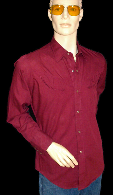 burgundy western shirt