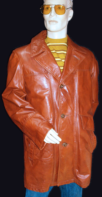 pile lined leather coat