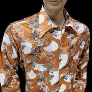 copper nylon 70s shirt