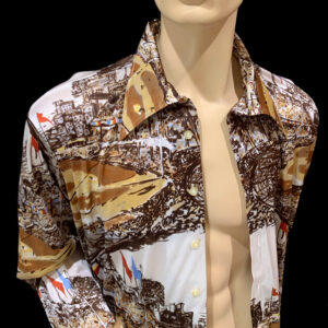 70s wide collar shirt